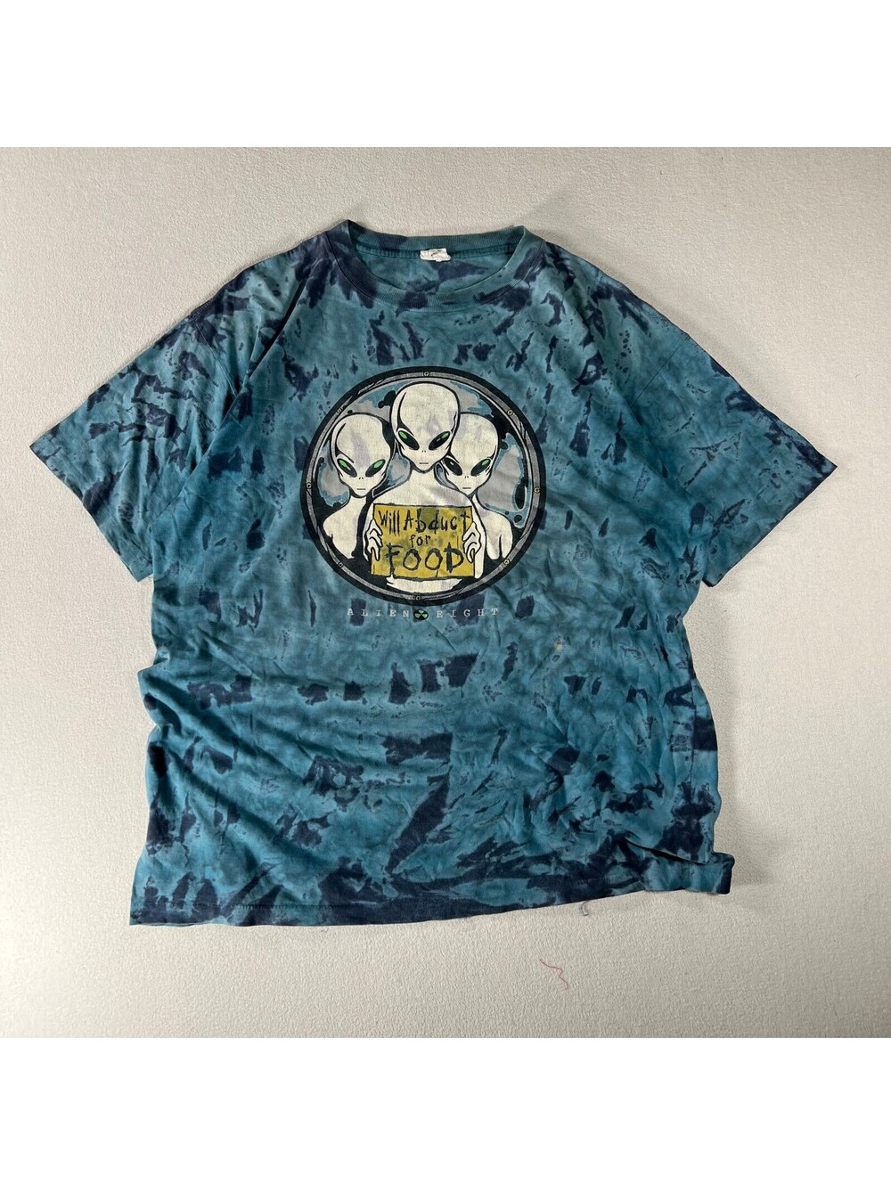 Vintage 90s Alien Abduction Single Stitch Tie-Dye T-Shirt